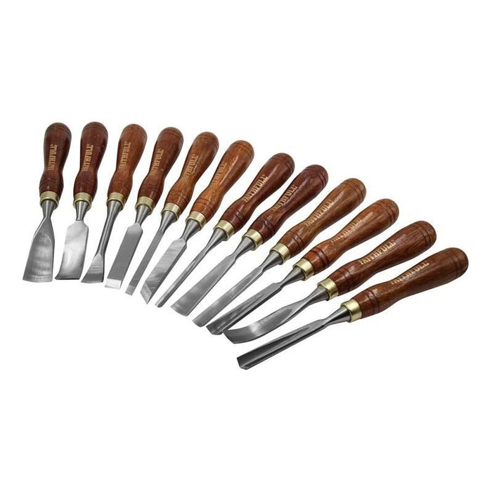 Faithfull Wood Carving Chisels Set in Case, 12 Piece Faithfull - Town Tools