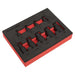 Premier Low Profile Impact Hex Socket Bit Set 1/4" & 3/8" Sq Drive 9pc Sealey Premier - Town Tools 