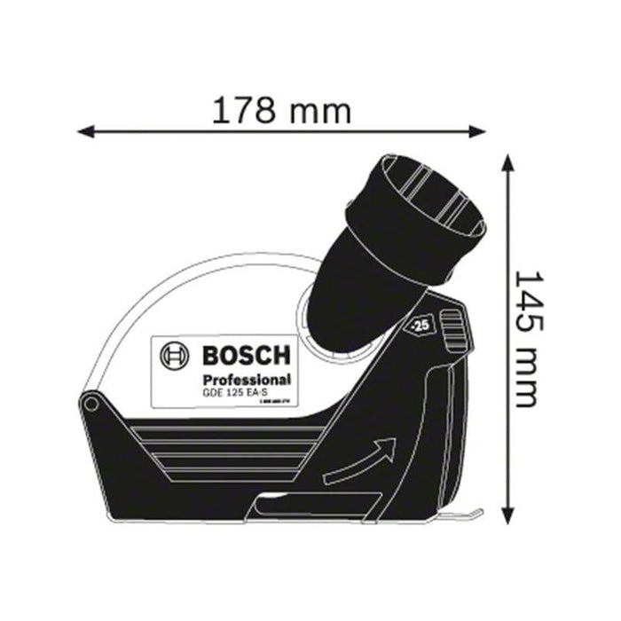 Bosch GDE 125 EA-S Professional Grinder Dust Extraction Bosch - Town Tools