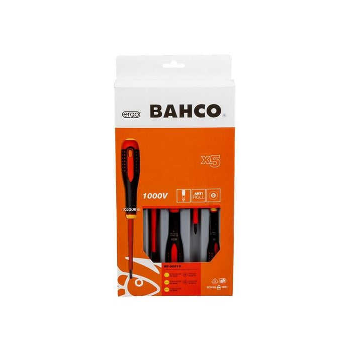 Bahco BE-9881S ERGO™ VDE Insulated Screwdriver Set, 5 Piece Bahco - Town Tools