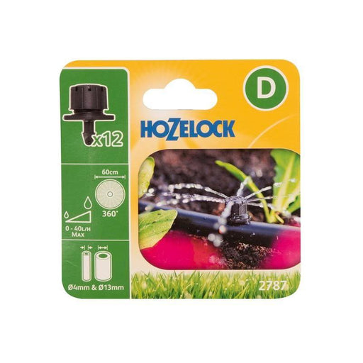 Hozelock 2787 End of Line Adjustable Mini Sprinkler 4/13mm (Pack 12) Hozelock - Town Tools