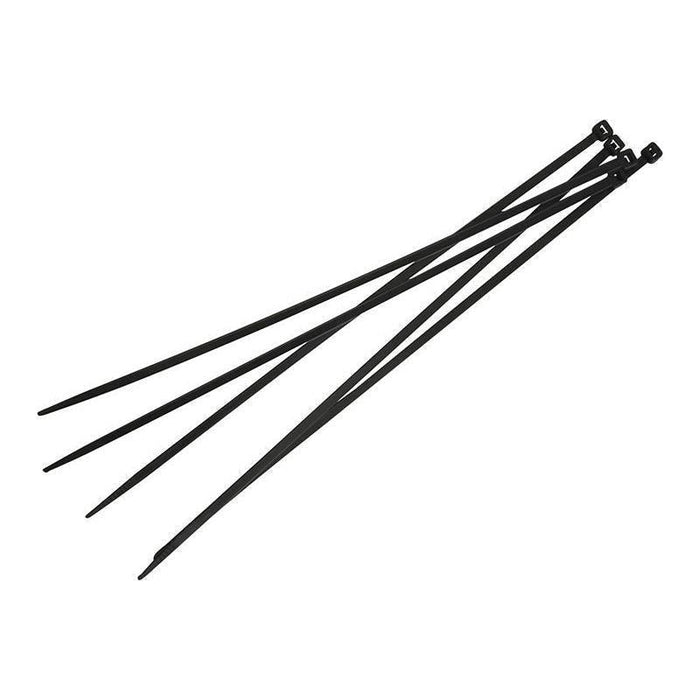 Faithfull Cable Ties Black 4.8 x 300mm (Pack 100) Faithfull - Town Tools