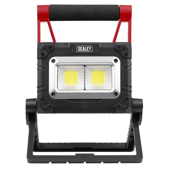 Sealey Rechargeable Solar Powered Portable Floodlight 15W COB LED LEDFL15WS Sealey - Town Tools 
