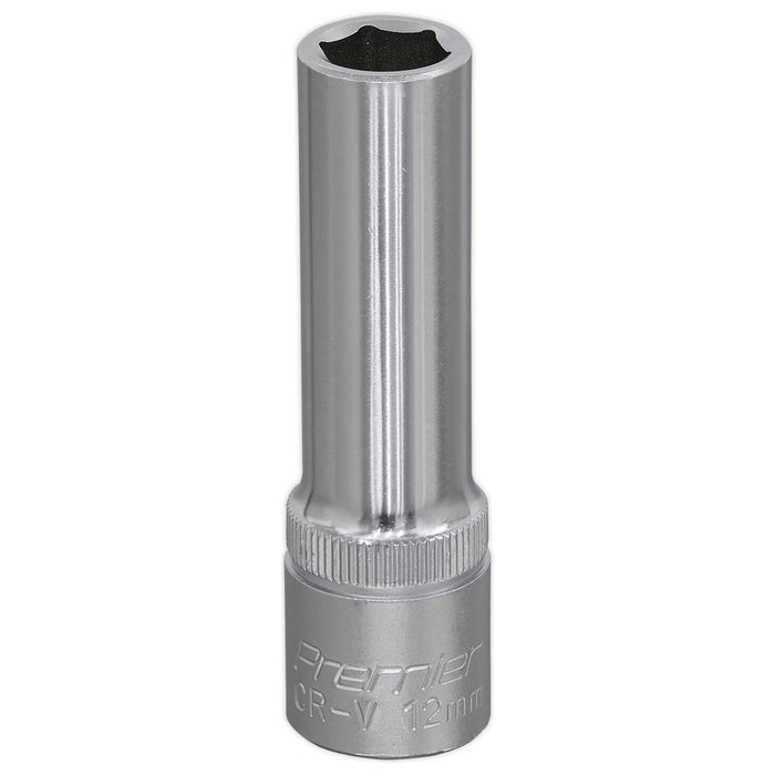 Sealey WallDrive Socket 12mm Deep 1/2"Sq Drive S1212D Sealey - Town Tools 