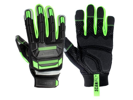 Scan Anti Impact Synthetic Leather & Polymer Gloves - L (Size 9) Scan - Town Tools