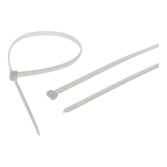 Faithfull Heavy-Duty Cable Ties White 9.0 x 600mm (Pack 10) Faithfull - Town Tools