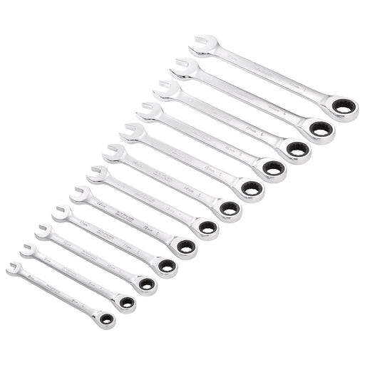 Draper Draper HI-TORQ Metric Ratchet Combination Spanner Set (12 Piece) Draper - Town Tools