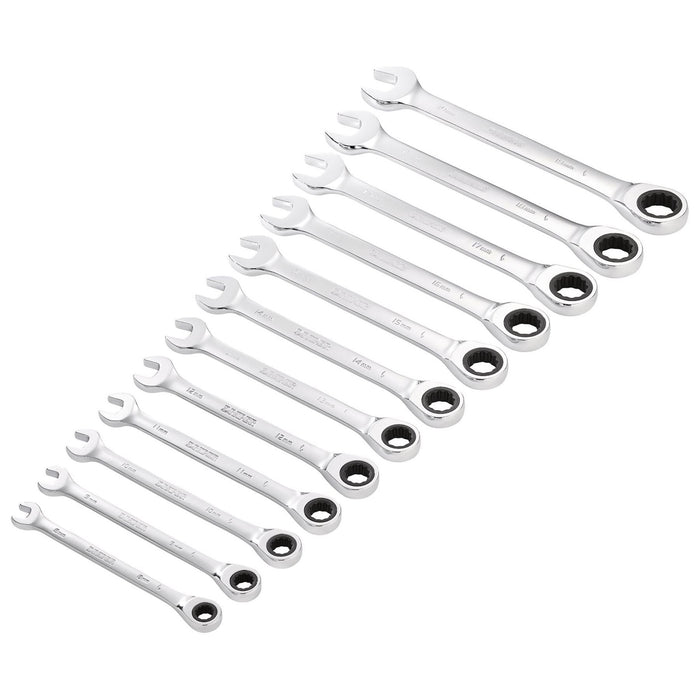Draper Draper HI-TORQ Metric Ratchet Combination Spanner Set (12 Piece) Draper - Town Tools