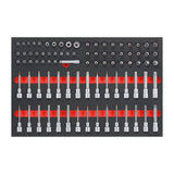 Teng Tools 1/4", 3/8" & 1/2" Socket Set FOAM4X4 85 Pieces