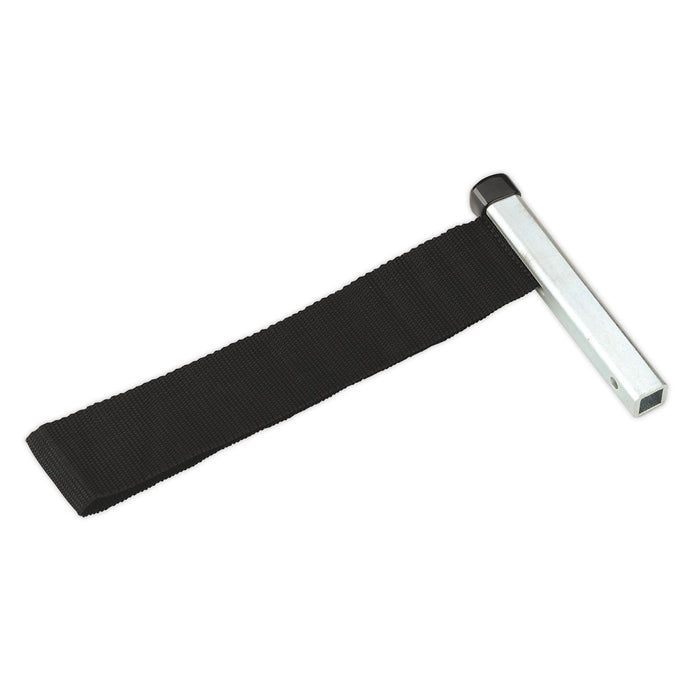 Sealey Oil Filter Strap Wrench 150mm Capacity 1/2"Sq Drive AK6402 Sealey - Town Tools 