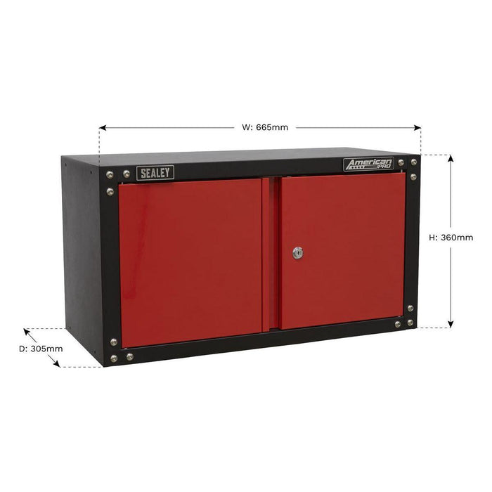 Sealey Modular 2 Door Wall Cabinet 665mm APMS85 Sealey - Town Tools 