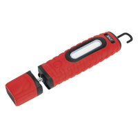 Sealey Rechargeable 360 Inspection Light 16 SMD LED & 3W LED Red 2 x Lithium-ion