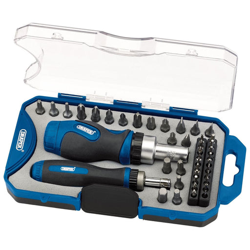 Draper Ratchet Screwdriver and Bit Set (42 Piece) 46479 Draper - Town Tools 