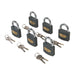 Silverline Iron Padlock Keyed Alike 6pk 50mm Silverline - Town Tools 