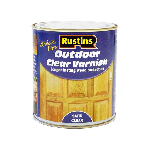 Rustins Exterior Varnish Satin 500ml Rustins - Town Tools