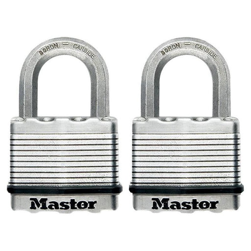Master Lock Excell™ Laminated Steel 50mm Padlock - 25mm Shackle - Keyed Alike x 2 Master Lock - Town Tools