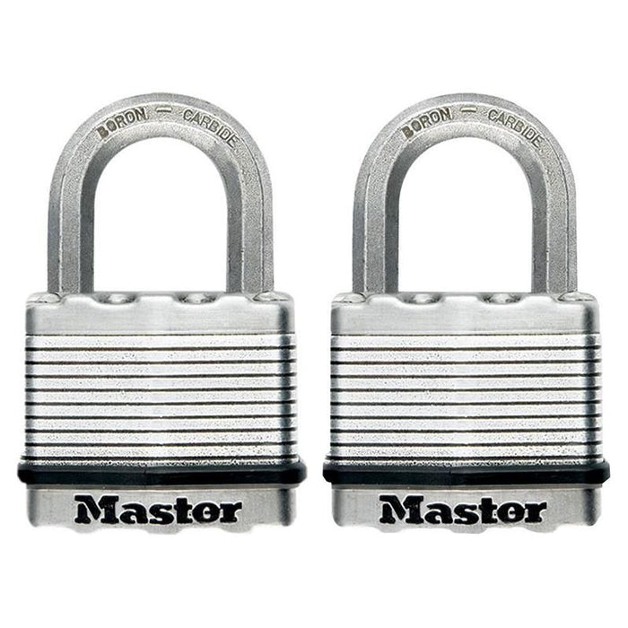 Master Lock Excell™ Laminated Steel 50mm Padlock - 25mm Shackle - Keyed Alike x 2 Master Lock - Town Tools