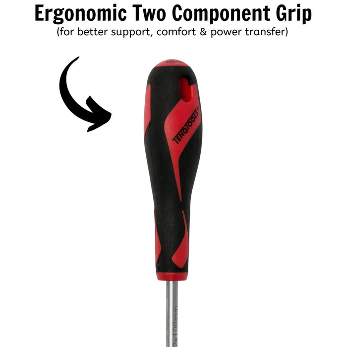 Teng Tools PZ Screwdriver PZ2 x 100mm M Teng Tools - Town Tools 