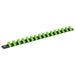 Sealey Socket Retaining Rail with 16 Clips 3/8"Sq Drive Hi-Vis Green AK27053HV Sealey - Town Tools 