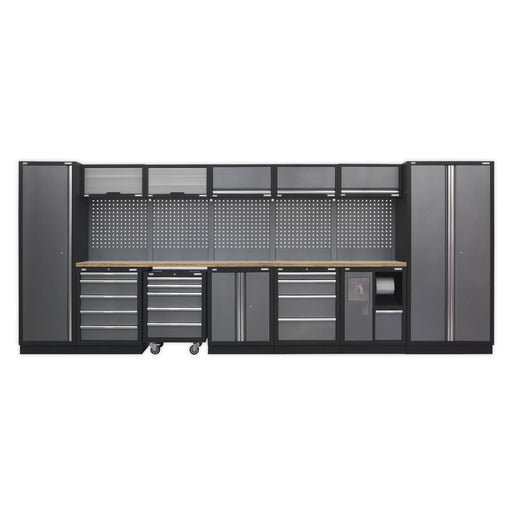 Superline Pro Superline PRO Storage System with Wood Worktop 4.9m APMSSTACK01W Superline Pro - Town Tools 