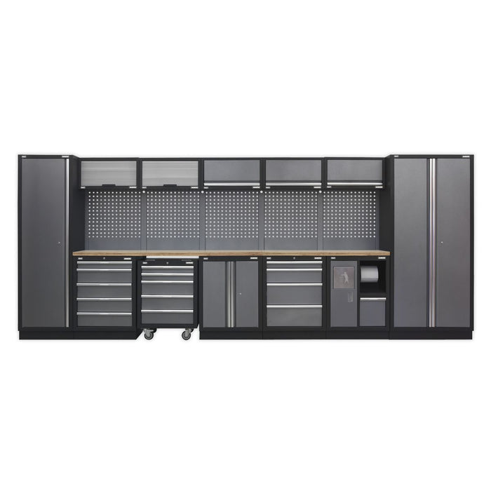 Superline Pro Superline PRO Storage System with Wood Worktop 4.9m APMSSTACK01W Superline Pro - Town Tools 