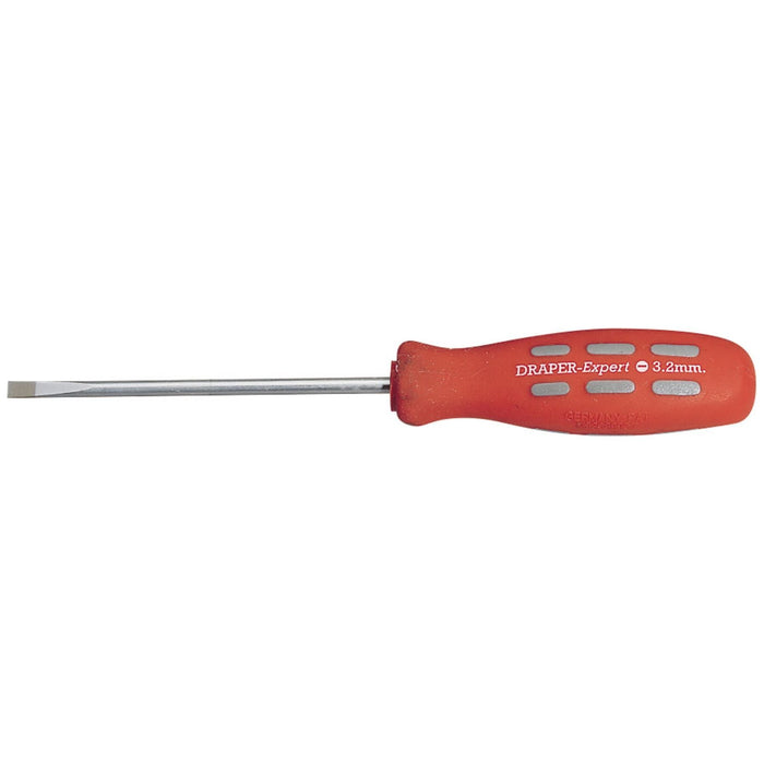 Draper Plain Slot Parallel Tip Mechanic's Screwdriver, 100 x 3.2mm (Sold Loose) Draper - Town Tools 