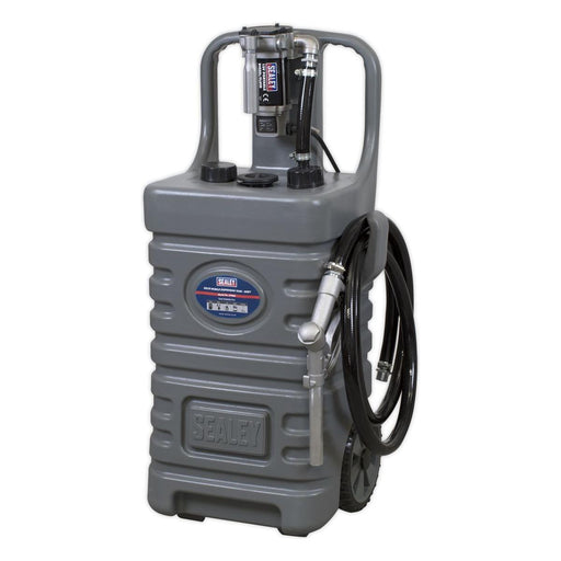 Sealey Mobile Dispensing Tank 55L with Diesel Pump Grey DT55GCOMBO1 Sealey - Town Tools 