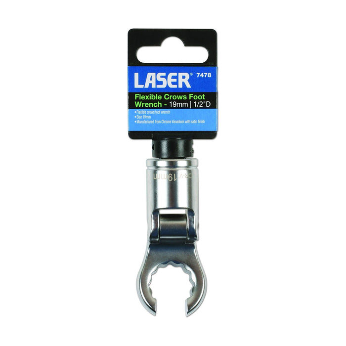 Laser Flexible Crows Foot Wrench 1/2"D 19mm 7478