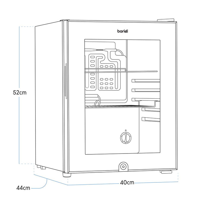 Baridi Mini Drinks Fridge 40L Capacity DH98 Baridi - Town Tools 