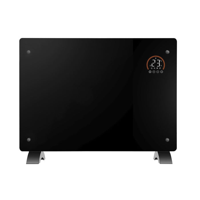 Baridi 1500W Electric Glass Panel Heater with 24/7 Timer, Remote Control & Wi-Fi - Black Baridi - Town Tools 