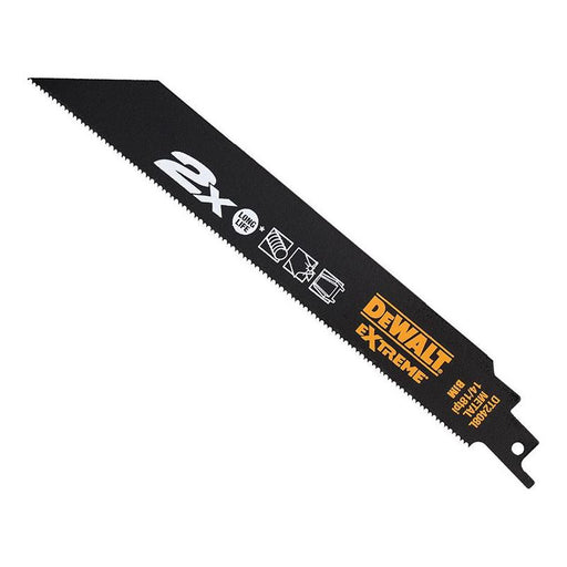 Dewalt Power Tools 2X Life Metal Reciprocating Blade 203mm x 14/18 TPI Pack of 5 DeWALT Power Tools - Town Tools