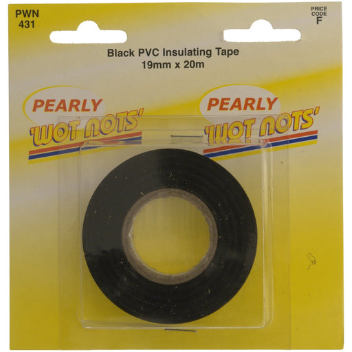 Wot-Nots PVC Insulation Tape - Black - 19mm x 20m Wot-Nots - Town Tools 