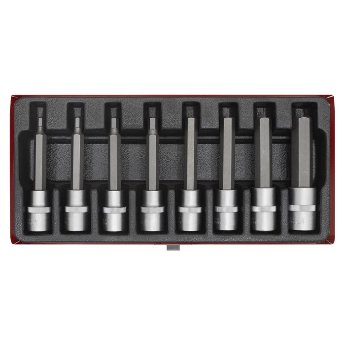 Sealey Hex Socket Bit Set 8pc 1/2"Sq Drive Metric AK9310