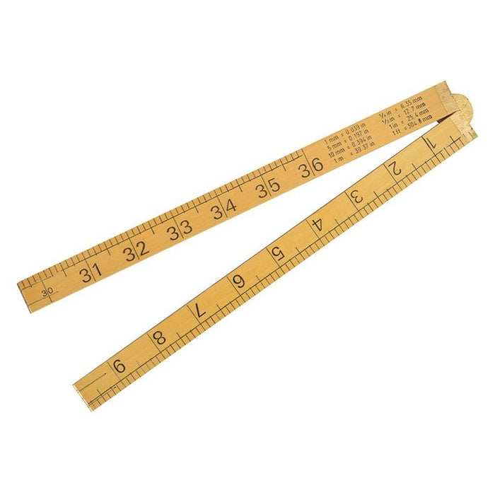 R.S.T. Wooden 4 Fold Rule 1m / 39in (Loose) R.S.T. - Town Tools