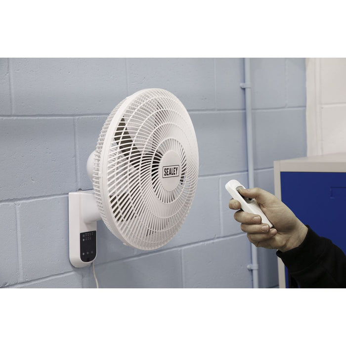 Sealey 3-Speed Wall Fan with Remote Control 18" 230V SWF18WR Sealey - Town Tools 