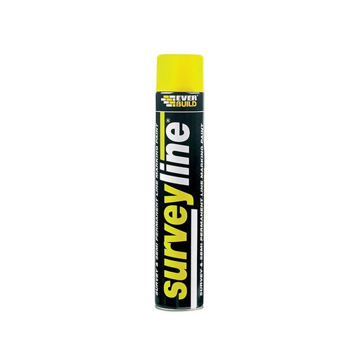 Everbuild Sika Survey Line® Marker Spray Yellow 700ml Everbuild Sika - Town Tools