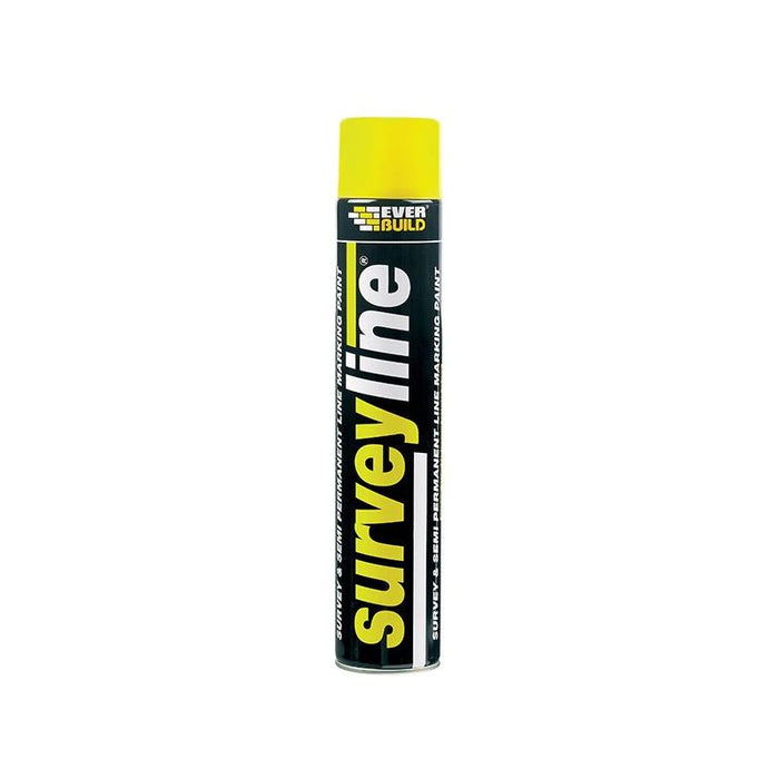 Everbuild Sika Survey Line® Marker Spray Yellow 700ml Everbuild Sika - Town Tools