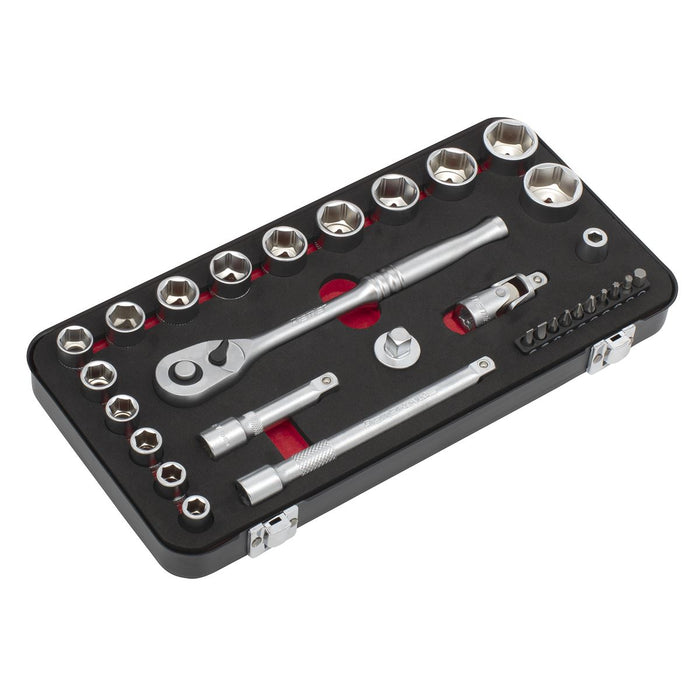 Sealey Premier Platinum Premier Platinum Socket Set 3/8"Sq Drive 31pc AK7921 Sealey Premier Platinum - Town Tools 