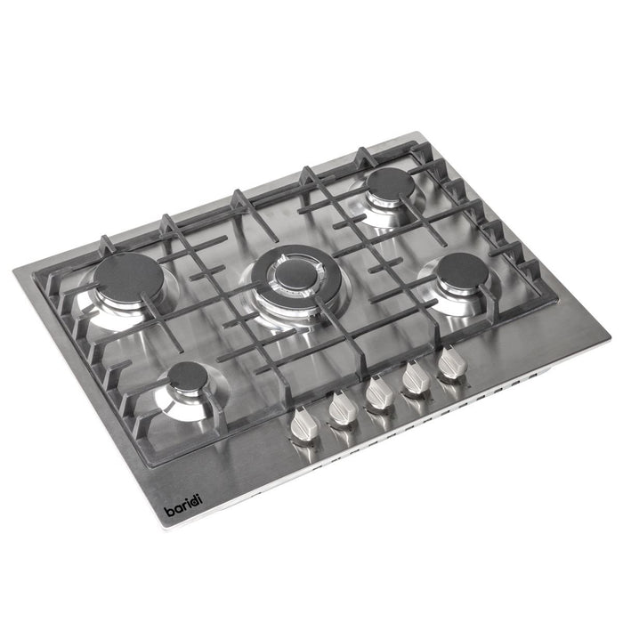 Baridi Gas Hob with 5 Cooking Zones 70cm - Stainless Steel DH227 Baridi - Town Tools 