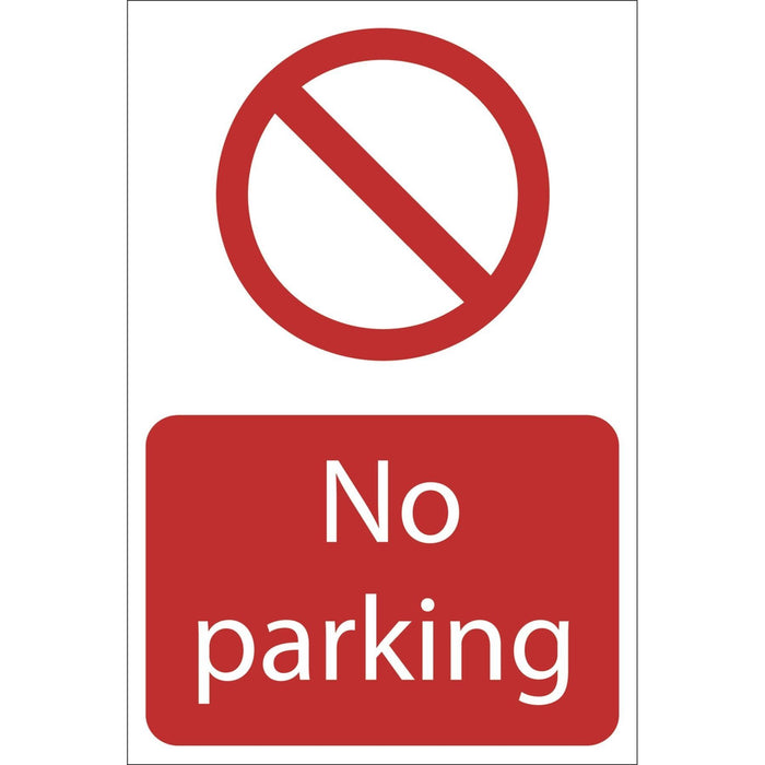 Draper No Parking' Prohibition Sign, 200 x 300mm 72198 Draper - Town Tools 