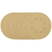 Draper Gold Sanding Discs with Hook & Loop, 125mm, 120 Grit (Pack of 10) 58111 Draper - Town Tools 