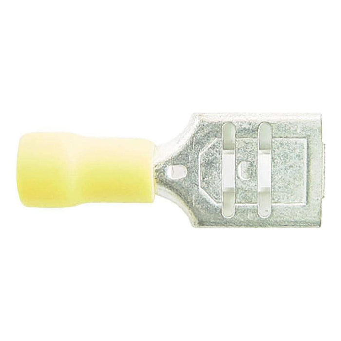 Wot-Nots Wiring Connectors - Yellow - Female Slide-On 375 - 9.5mm - Pack of 2 Pearl - Town Tools 