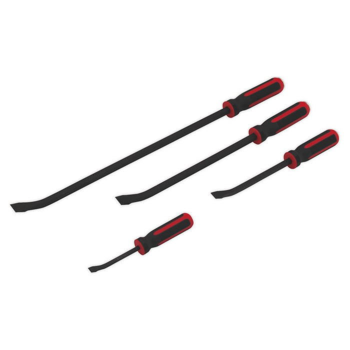 Sealey Angled Pry Bar Set 4pc Heavy-Duty with Hammer Cap AK9105
