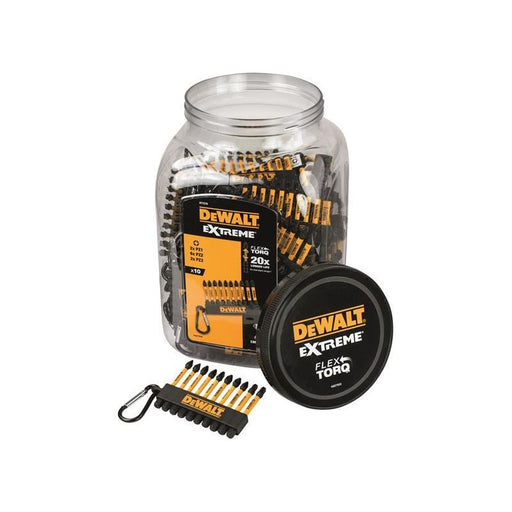 Dewalt Power Tools DT7276QZ Pozi Bit Keyring 10 Piece (Jar of 50) DeWALT Power Tools - Town Tools