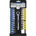24pc 1/4'' Socket Wrench Kit Set with Ratchet Bit Mertic SAE Handle DIY Steel Town Tools - Town Tools
