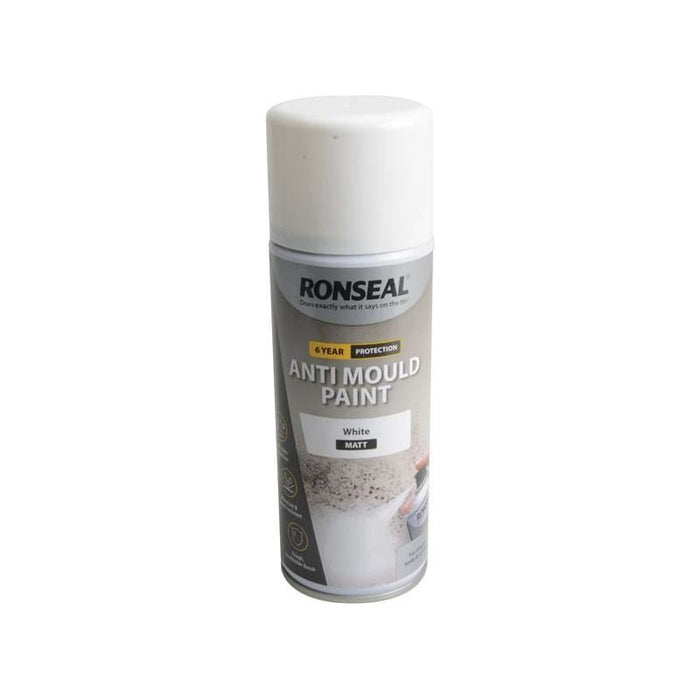 Ronseal 6 Year Anti Mould Aerosol White Matt 400ml Ronseal - Town Tools