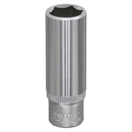 Sealey WallDrive Socket 12mm Deep 1/4"Sq Drive S1412D Sealey - Town Tools 