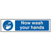 Scan Now Wash Your Hands - PVC Sign 200 x 50mm Scan - Town Tools