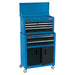 Draper Combined Roller Cabinet and Tool Chest, 6 Drawer, 24", Blue 19563 Draper - Town Tools 