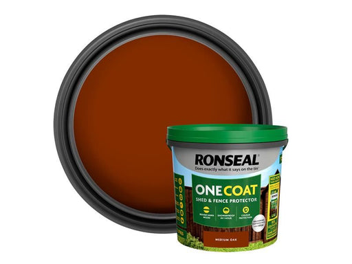 Ronseal One Coat Shed & Fence Protection Medium Oak 5 litre Ronseal - Town Tools
